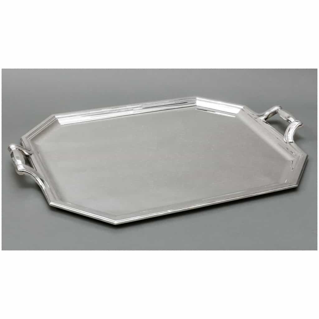 GOLDsmith TETARD – ART DECO STERLING SILVER TRAY CIRCA 1930 5