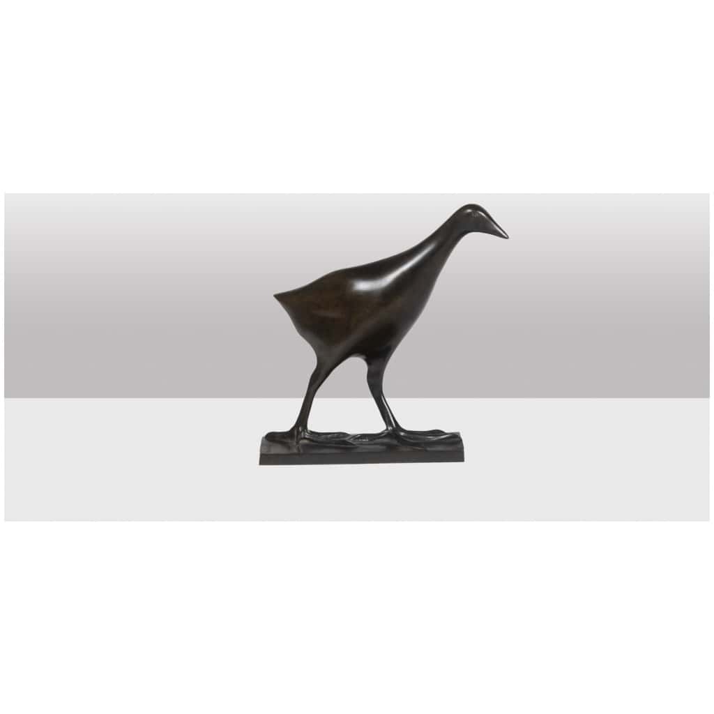 François Pompon. « Poule d’eau », bronze, tirage de 2006. 4