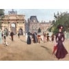 STEIN Georges Paris animation à l’Arc de Triomphe du Carrousel du Louvre Huile sur toile signée Certificat d’authenticité 14