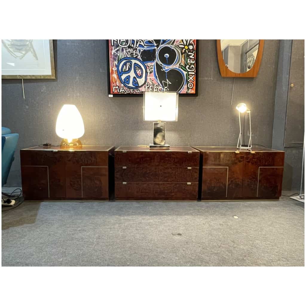 Set of two sideboards and a chest of drawers by Willy Rizzo 3