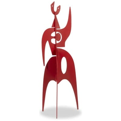 Standing sculpture entitled “Jouve”. Contemporary work.