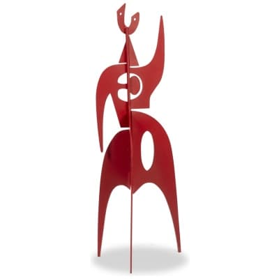 Antonine de Saint Pierre. Sculpture « Jouve » en rouge. Année 2024.