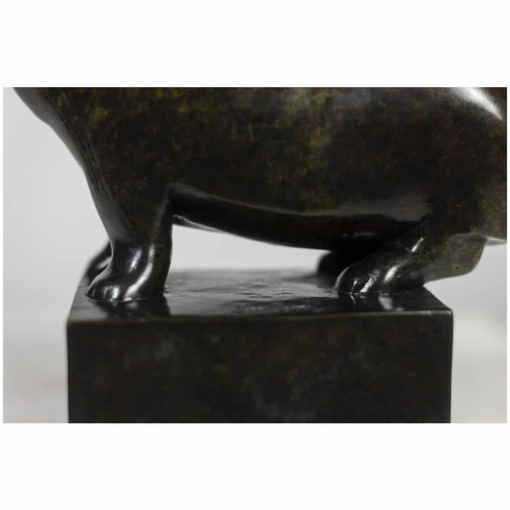 François Pompon. « Hippopotame », bronze, tirage de 2006. 10