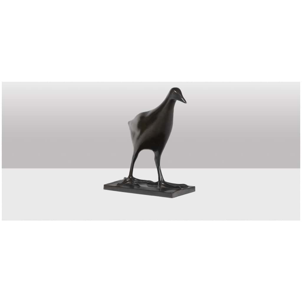 François Pompon. « Poule d’eau », bronze, tirage de 2006. 5