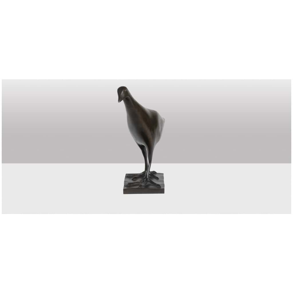 François Pompon. « Poule d’eau », bronze, tirage de 2006. 8