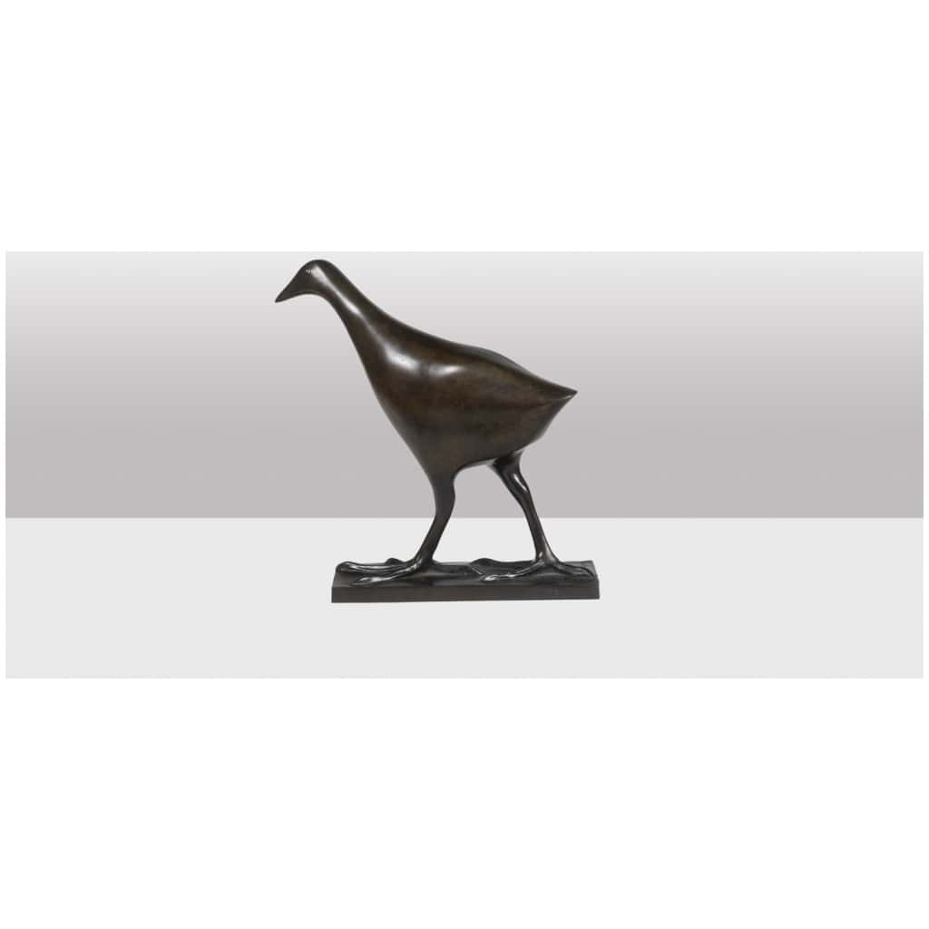 François Pompon. « Poule d’eau », bronze, tirage de 2006. 10