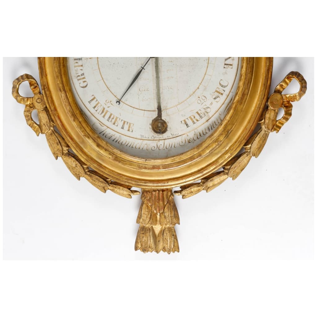Baromètre – thermomètre d’époque Louis XVI (1774 – 1793). 4