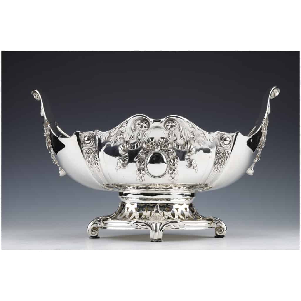 STERLING SILVER CENTERPIECE ON ITS FRAME GERMANY END OF THE XIXÈ 8