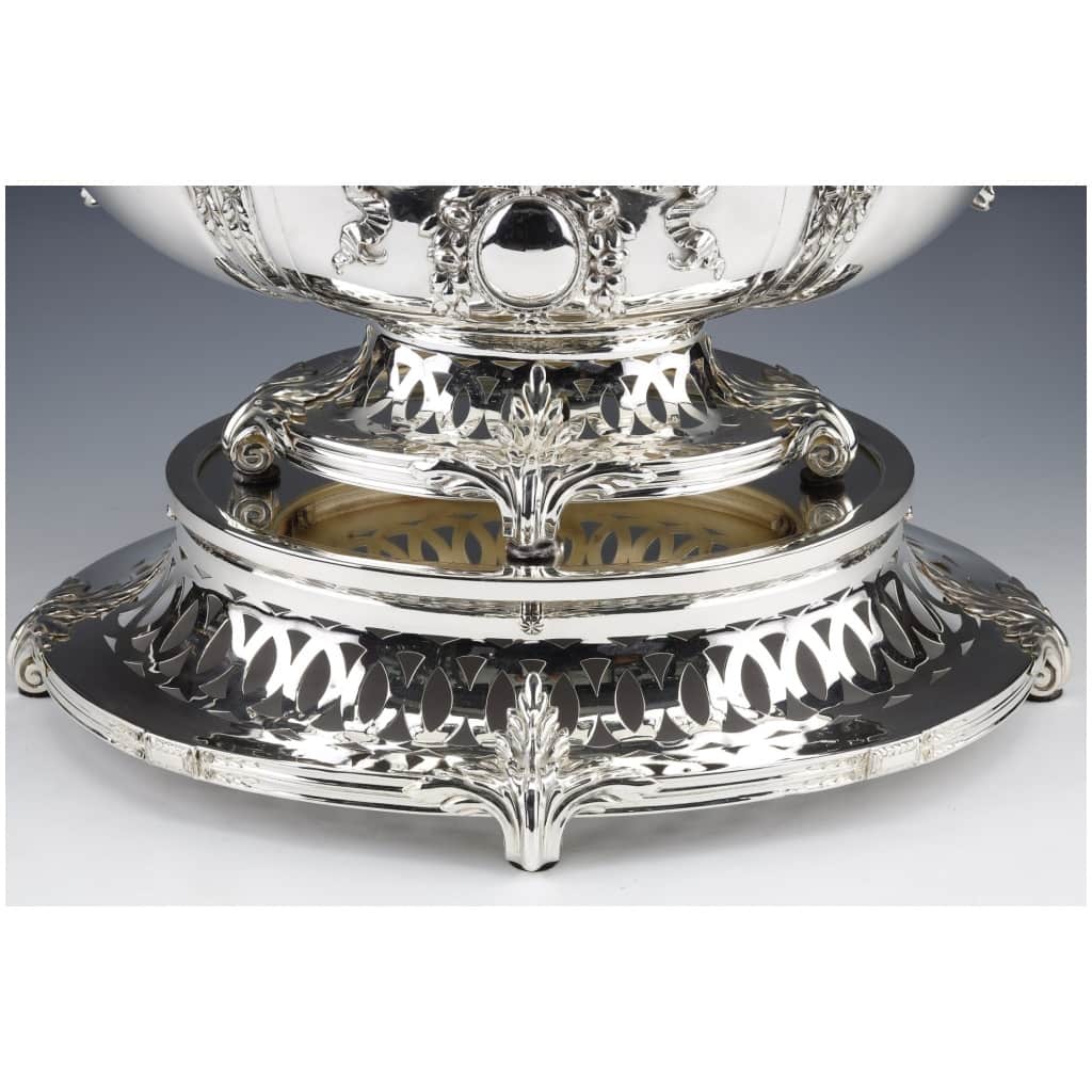 STERLING SILVER CENTERPIECE ON ITS FRAME GERMANY END OF THE XIXÈ 10