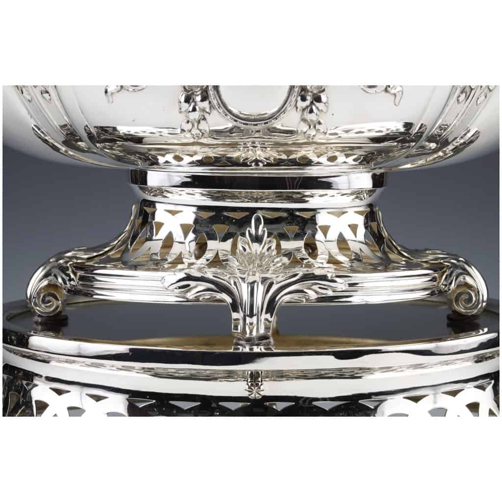 STERLING SILVER CENTERPIECE ON ITS FRAME GERMANY END OF THE XIXÈ 13