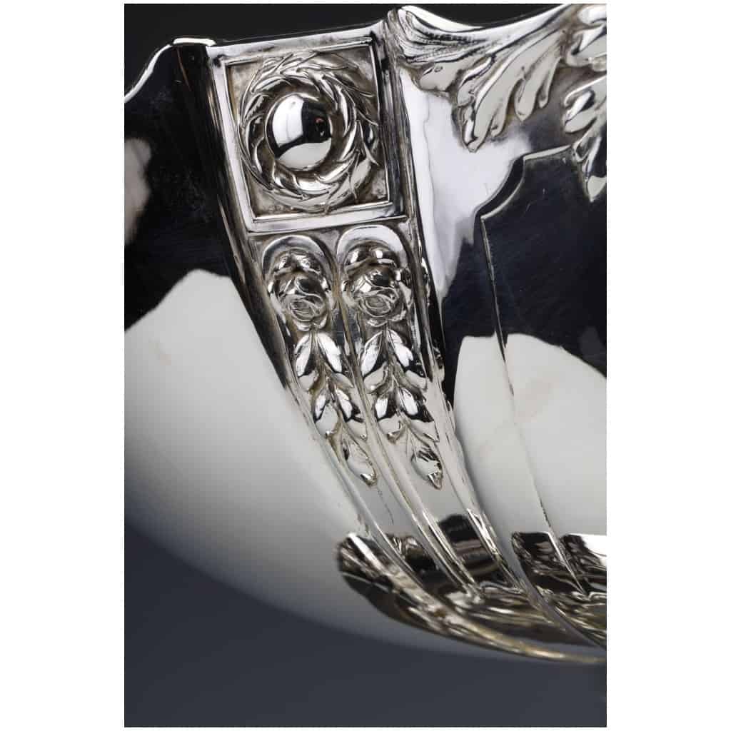 STERLING SILVER CENTERPIECE ON ITS FRAME GERMANY END OF THE XIXÈ 16