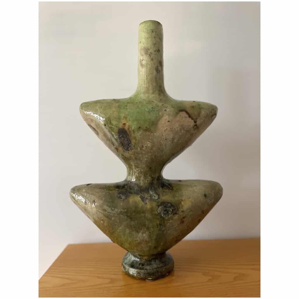 Moroccan Tamegroute Ceramic Vase Sculpture 4