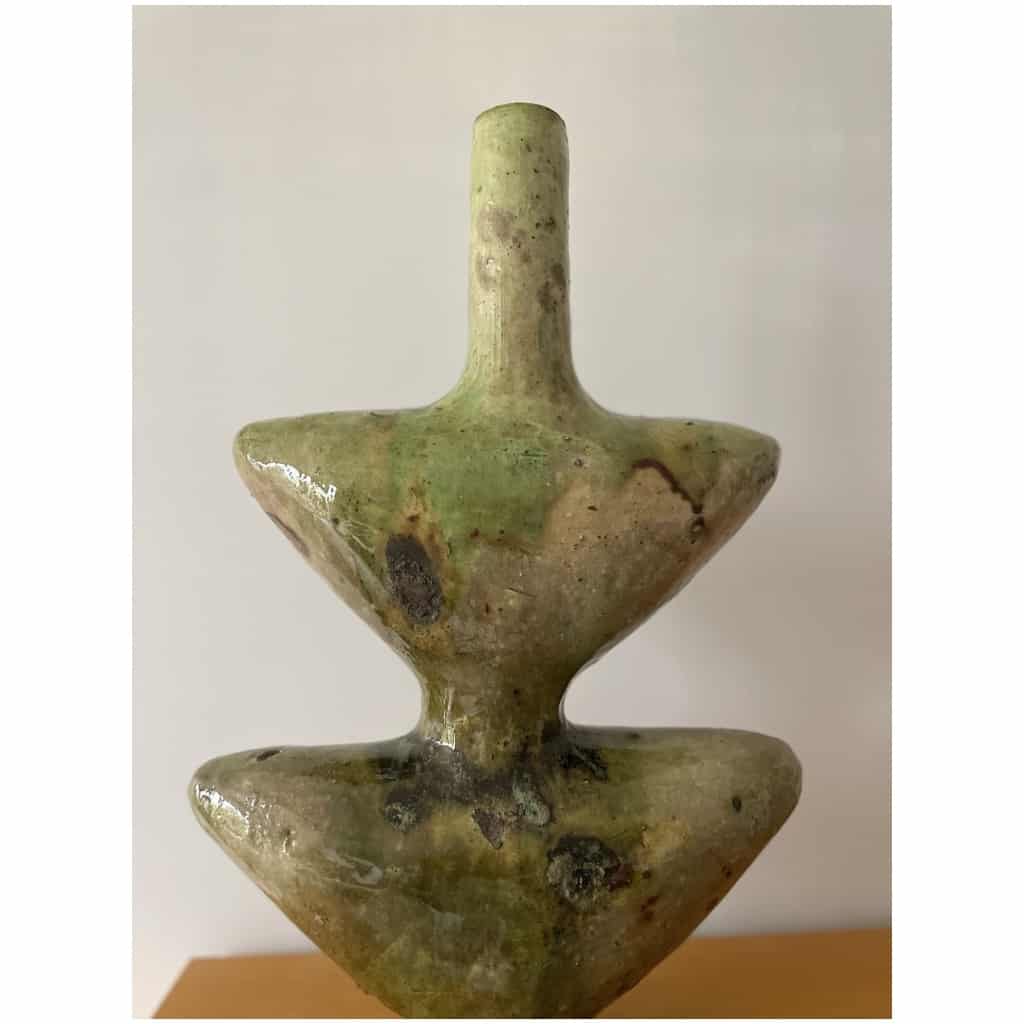 Moroccan Tamegroute Ceramic Vase Sculpture 5