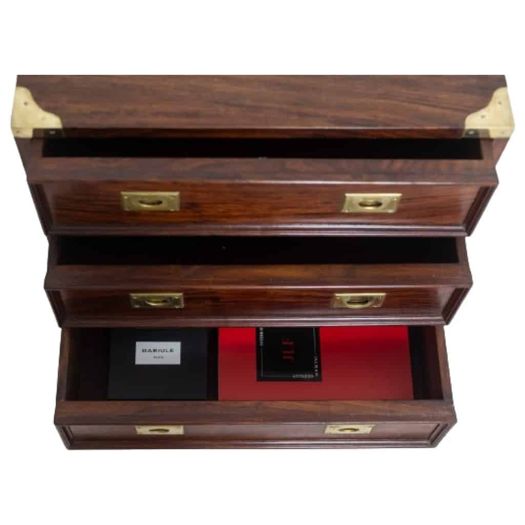 Pair of mahogany marine chests of drawers. 1950s. 9