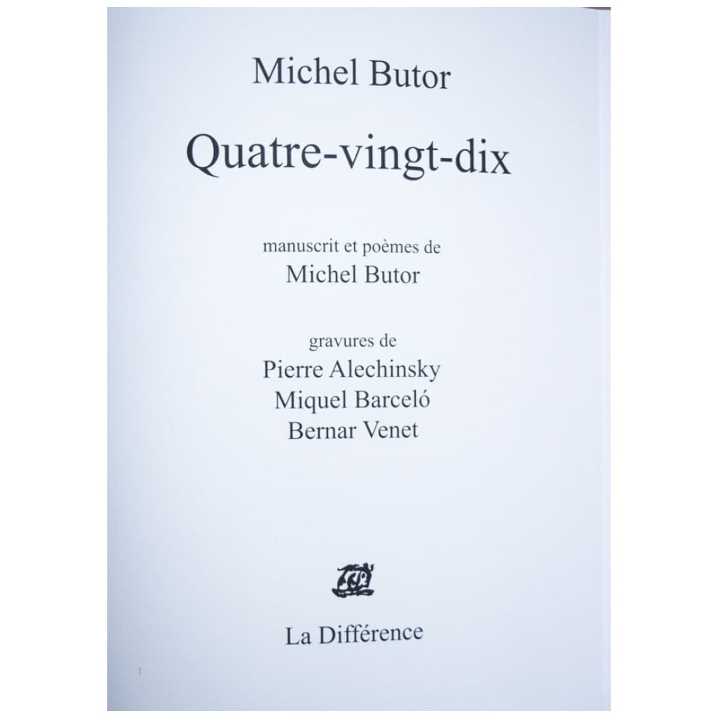 For Michel Butor, 60 copies. 5