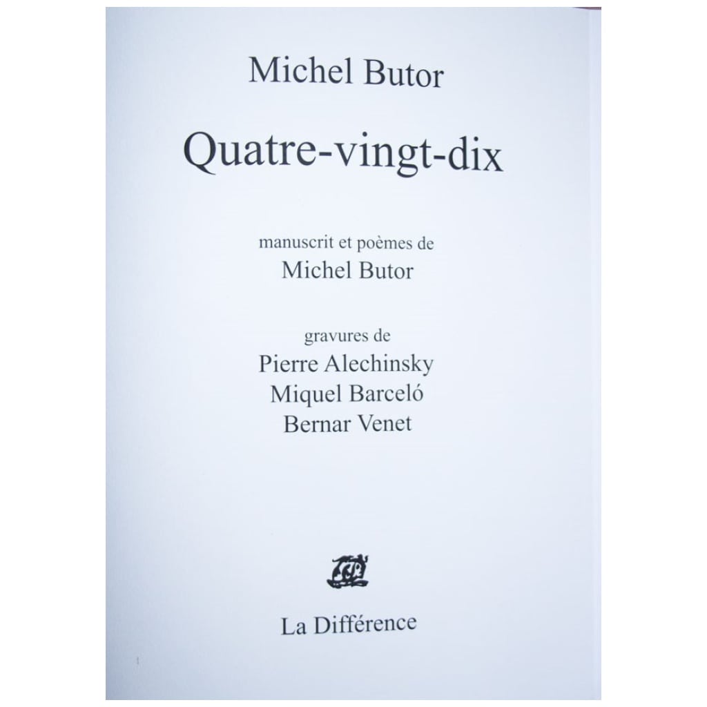 Pour Michel Butor, 60 exemplaires. 5