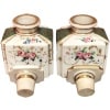 Boite à thé 19è siècle époque Louis Philippe palissandre citronnier deux flacons porcelaine 12