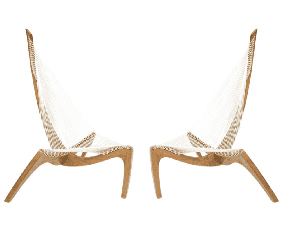 Pair of “harp” armchairs by Jørgen Høvelskov for Christensen & Larsen Møbelhåndværk.1970