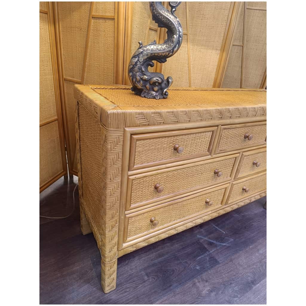 Bamboo Chest Of Drawers From The 50s/60s 5