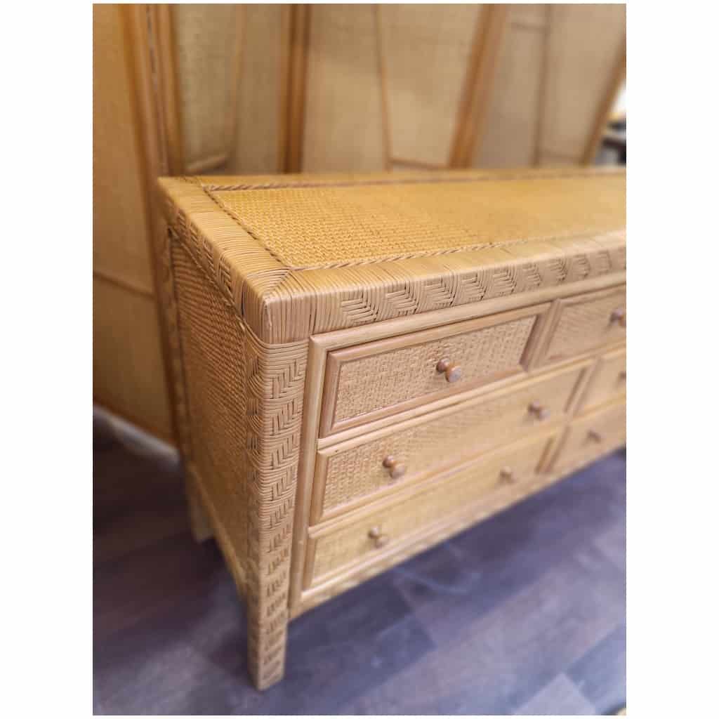 Bamboo Chest Of Drawers From The 50s/60s 6