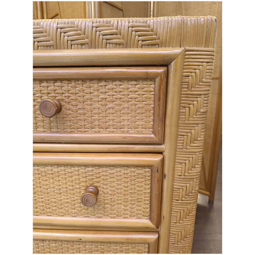 Bamboo Chest Of Drawers From The 50s/60s 9