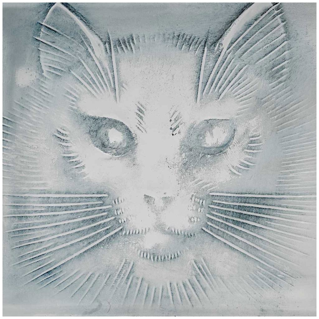 1932 René Lalique – White Glass Cat Box with Blue Patina 5