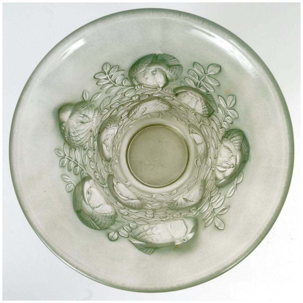 1930 René Lalique – Saint François Vase White Glass Patinated Green 10