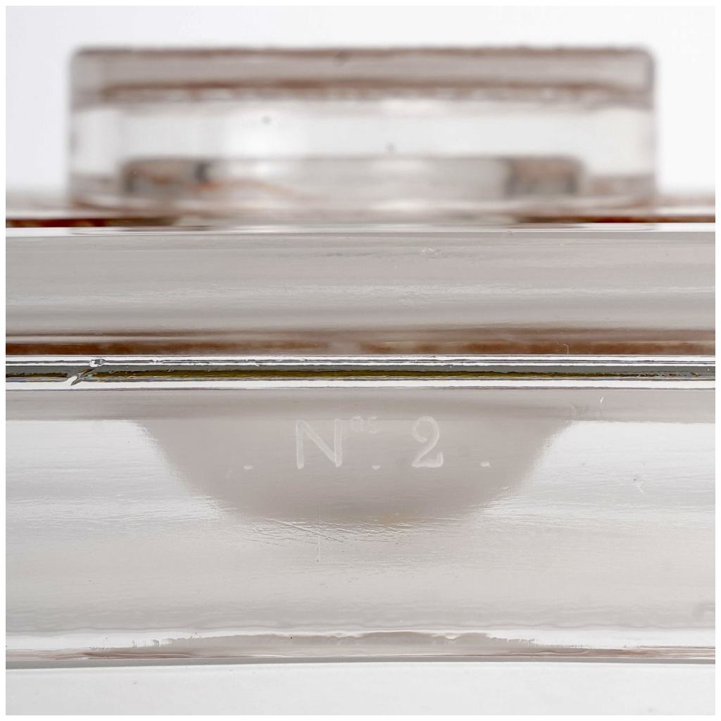 1924 René Lalique – Colbert Inkwell White Glass Sepia Patina N°2/50 10