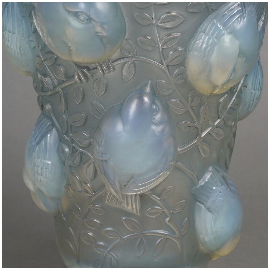 1930 René Lalique – Saint François Vase Blue Patinated Opalescent Glass 5