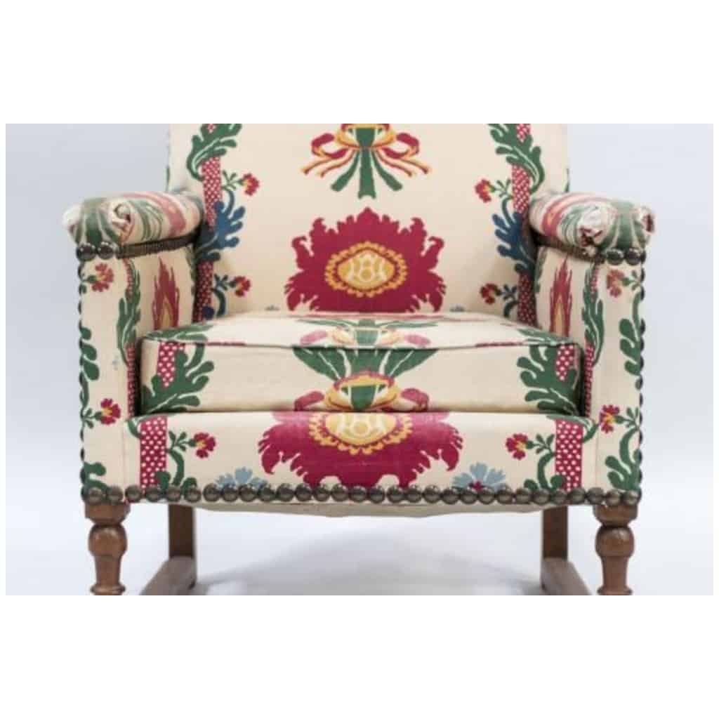 Set of four Louis XIV style armchairs 7