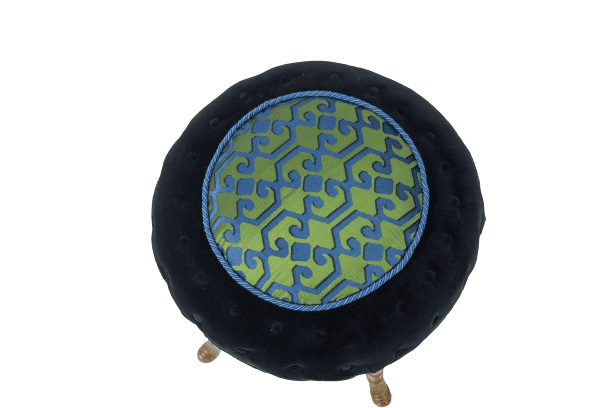 Pouf en bois doré à l’imitation du bambou. Circa 1880. 4