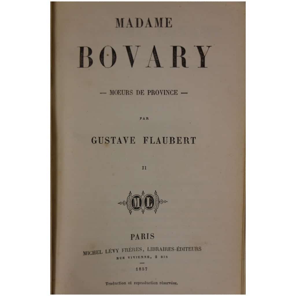 The original edition of Madame Bovary 3