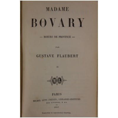 L’édition originale de Madame Bovary