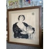 Tableau portrait de femme encre de chine 5