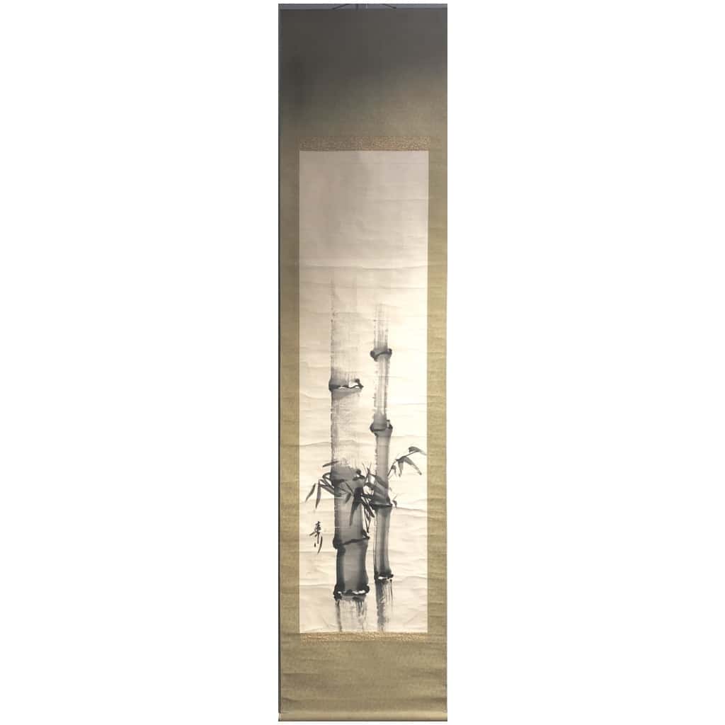 Large kakemono of a bamboo in sumi-e 3