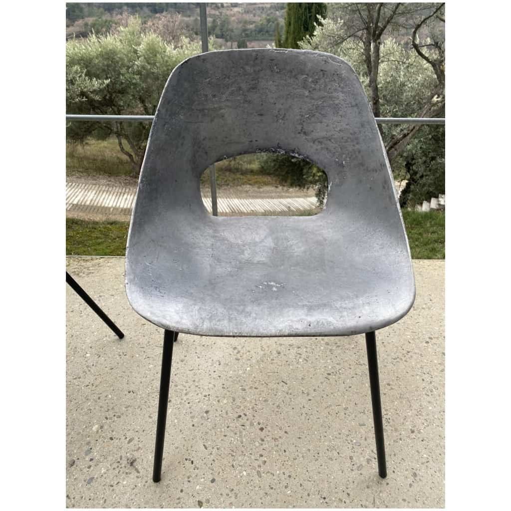 Pierre guariche Rare paire de chaises tulipe 7