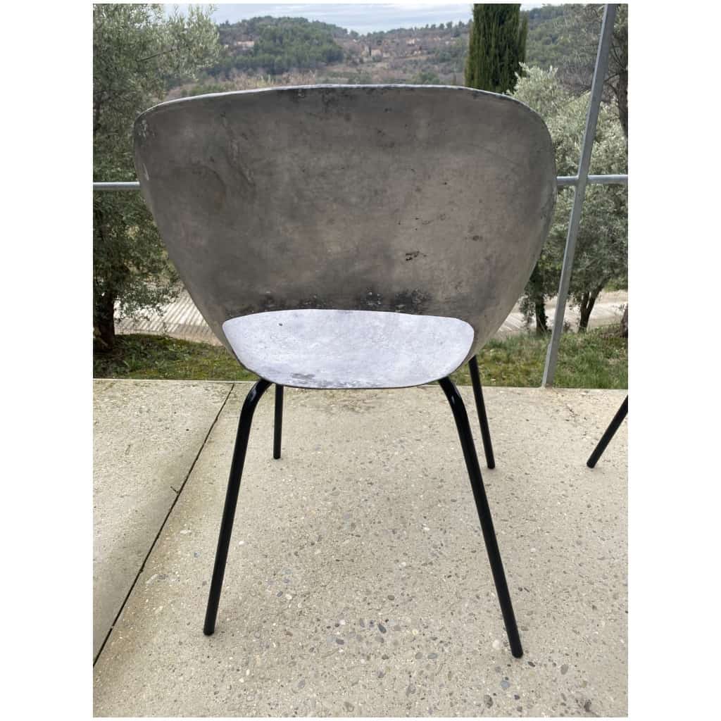 Pierre guariche Rare paire de chaises tulipe 6