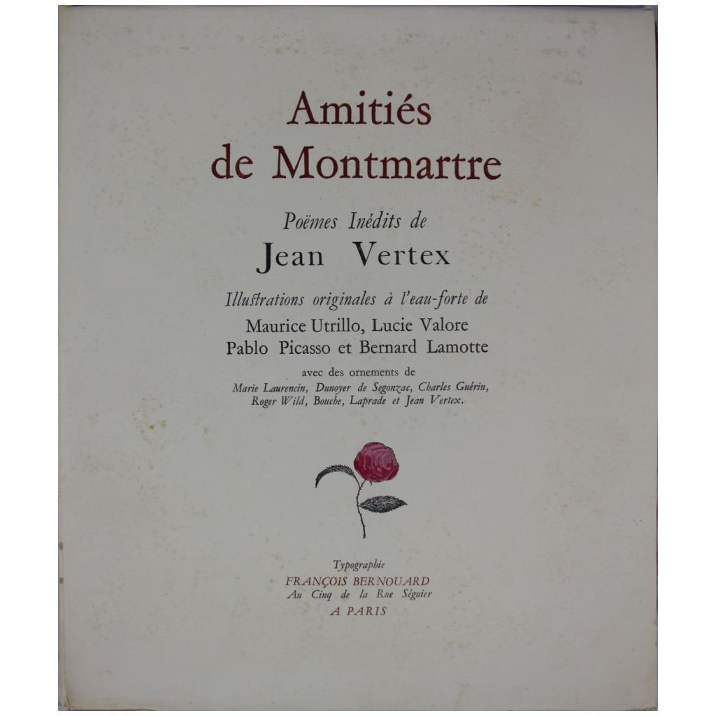 Amitiés de Montmartre. Avec une aquarelle originale signée de Jean Vertex 3