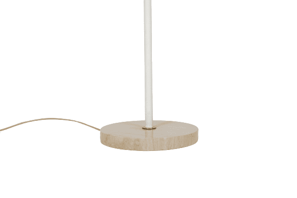 Floor lamp in opaline, lacquered metal and golden brass. 1950s. 4