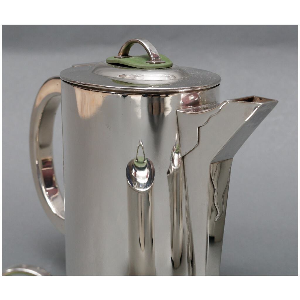 C. FJERDINGSTAD – MODERNIST TEA/COFFEE SERVICE IN STERLING SILVER CIRCA 1950 4