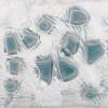 1920 René Lalique – Flacon Carré Plat Hirondelles Verre Blanc Patiné Bleu 13