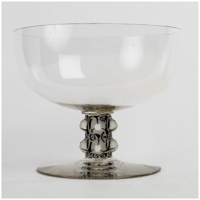 1923 René Lalique – Saint Denis Cup White Glass Enameled Black