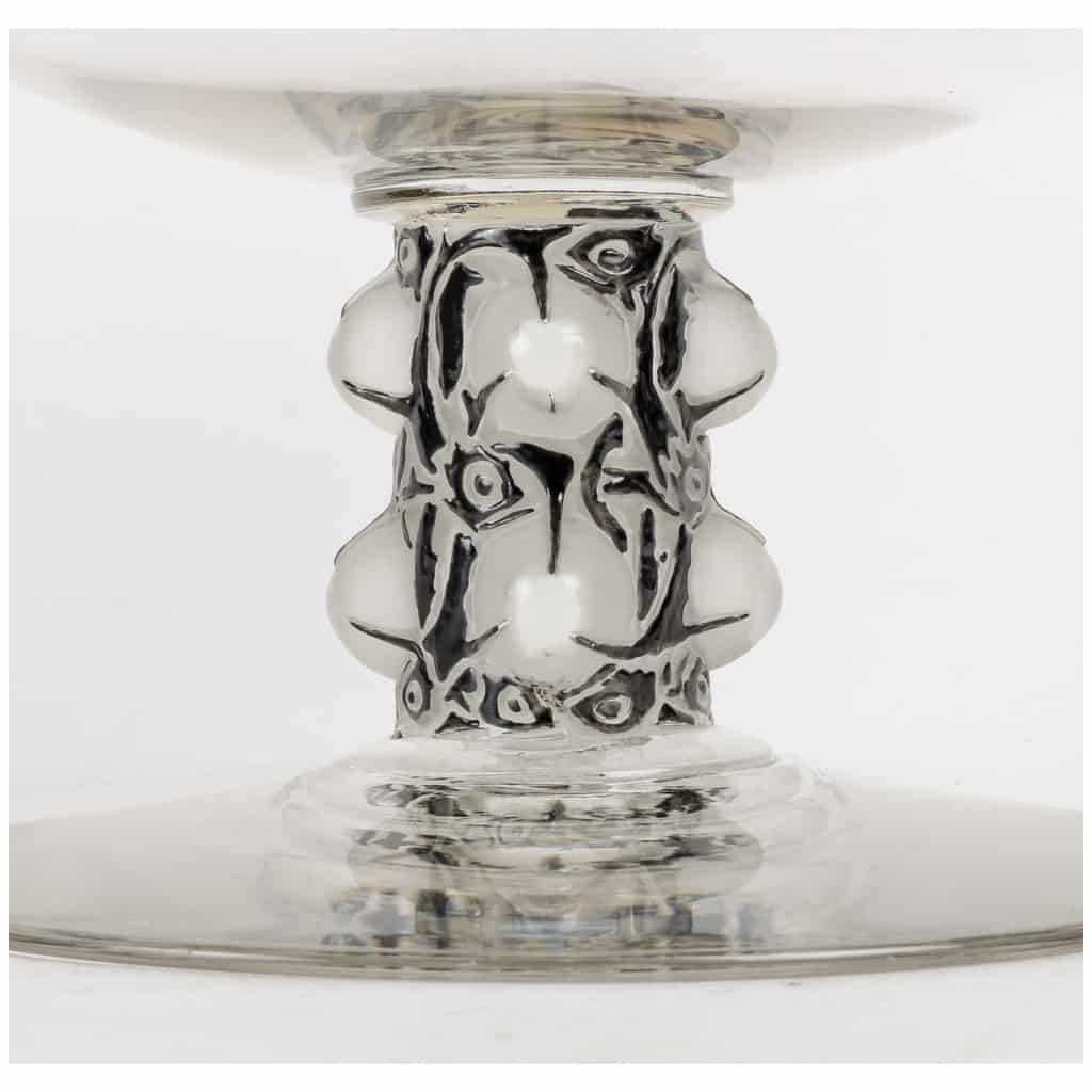 1923 René Lalique – Saint Denis Cup White Glass Enameled Black 5