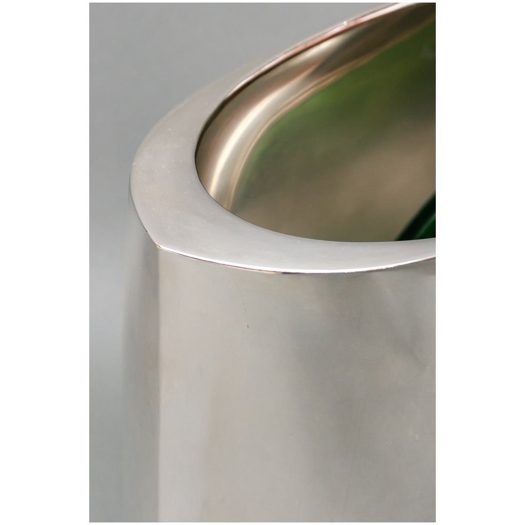 DE VECCHI – VASE/RAFRAICHISSOIR EN ARGENT MASSIF DESIGN ITALIEN 1970 4