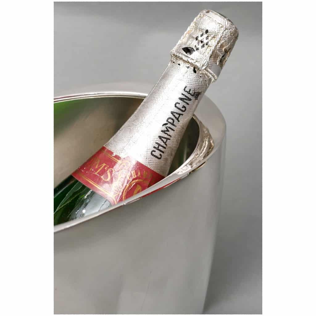 DE VECCHI – VASE/RAFRAICHISSOIR EN ARGENT MASSIF DESIGN ITALIEN 1970 5