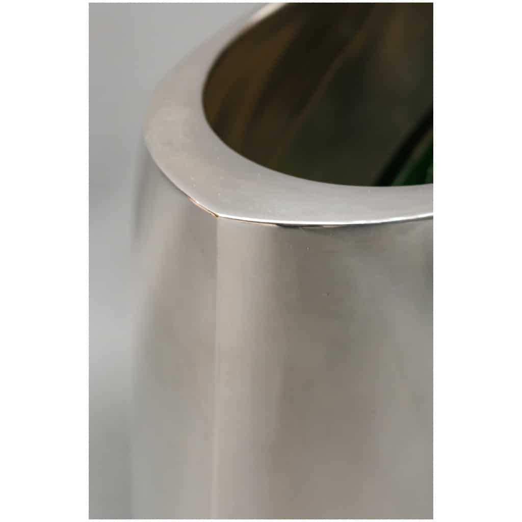 DE VECCHI – VASE/RAFRAICHISSOIR EN ARGENT MASSIF DESIGN ITALIEN 1970 7
