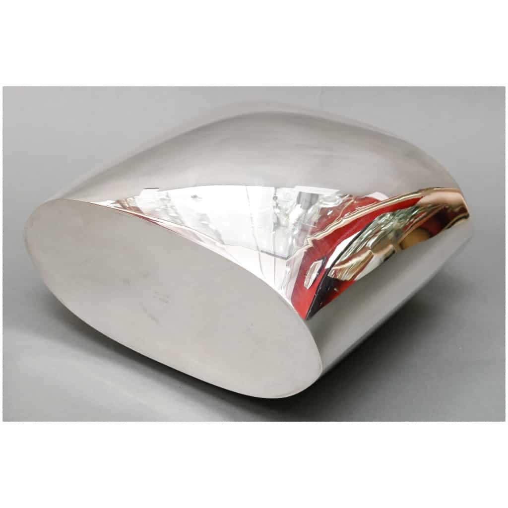 DE VECCHI – VASE/RAFRAICHISSOIR EN ARGENT MASSIF DESIGN ITALIEN 1970 16
