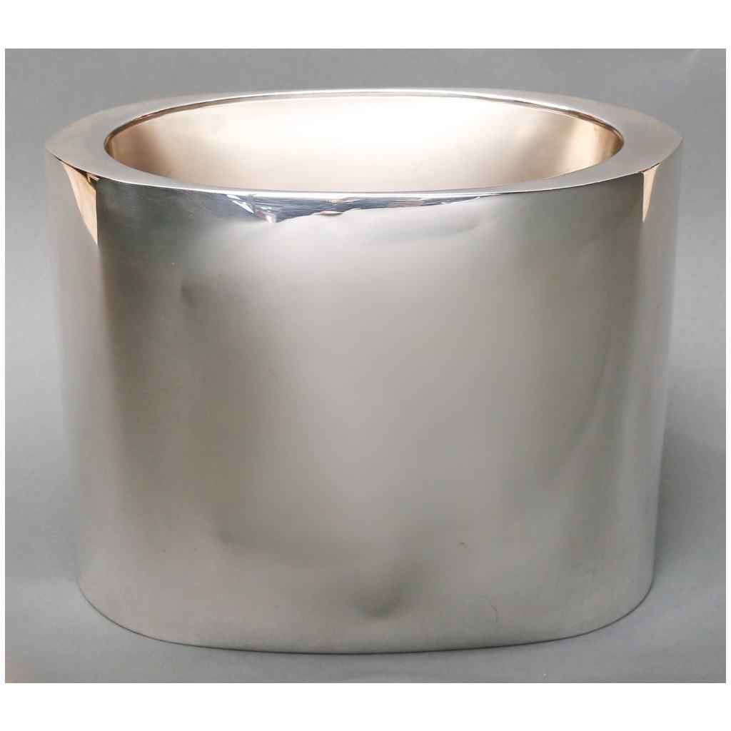 DE VECCHI – VASE/RAFRAICHISSOIR EN ARGENT MASSIF DESIGN ITALIEN 1970 18