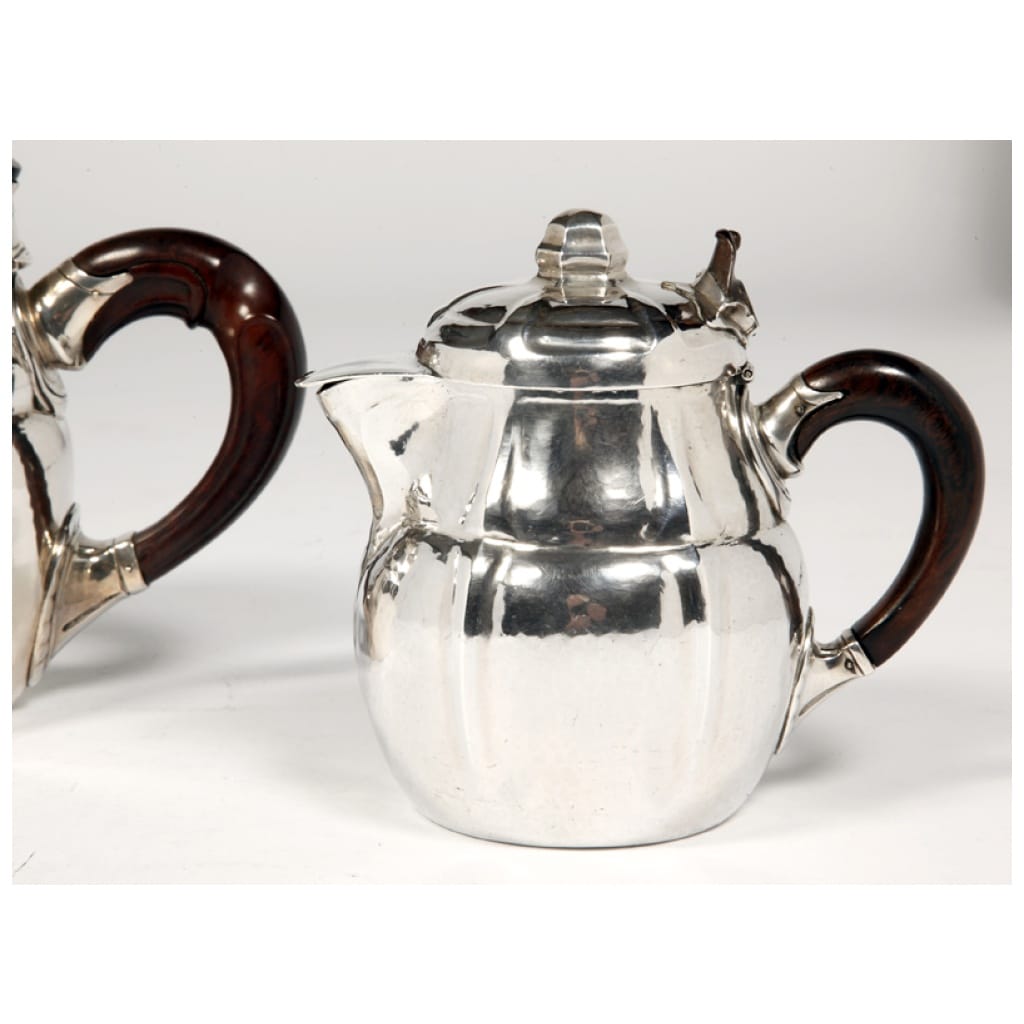 GOLDSMITH G.LECOMTE, SET OF 2 SILVER TEAPOT 5th century