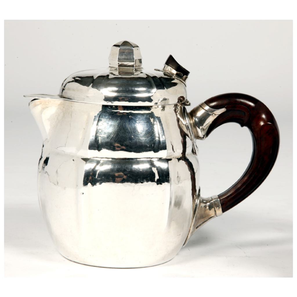 GOLDSMITH G.LECOMTE, SET OF 2 SILVER TEAPOT 6th century